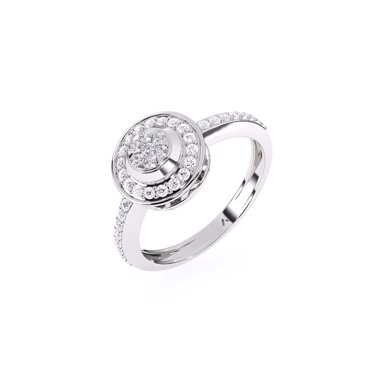 Dazzel Diamond Cluster Fancy Ring